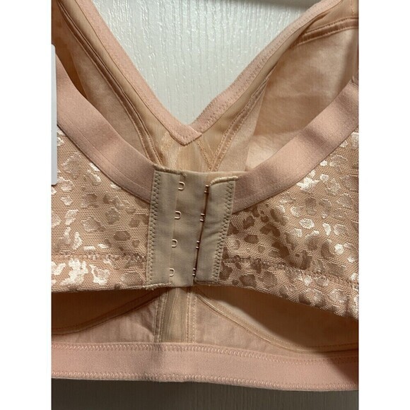 Deyllo Women’s Adjustable Strap Minimizer Full Coverage Bra Size 40H Pink Nude - Picture 12 of 16